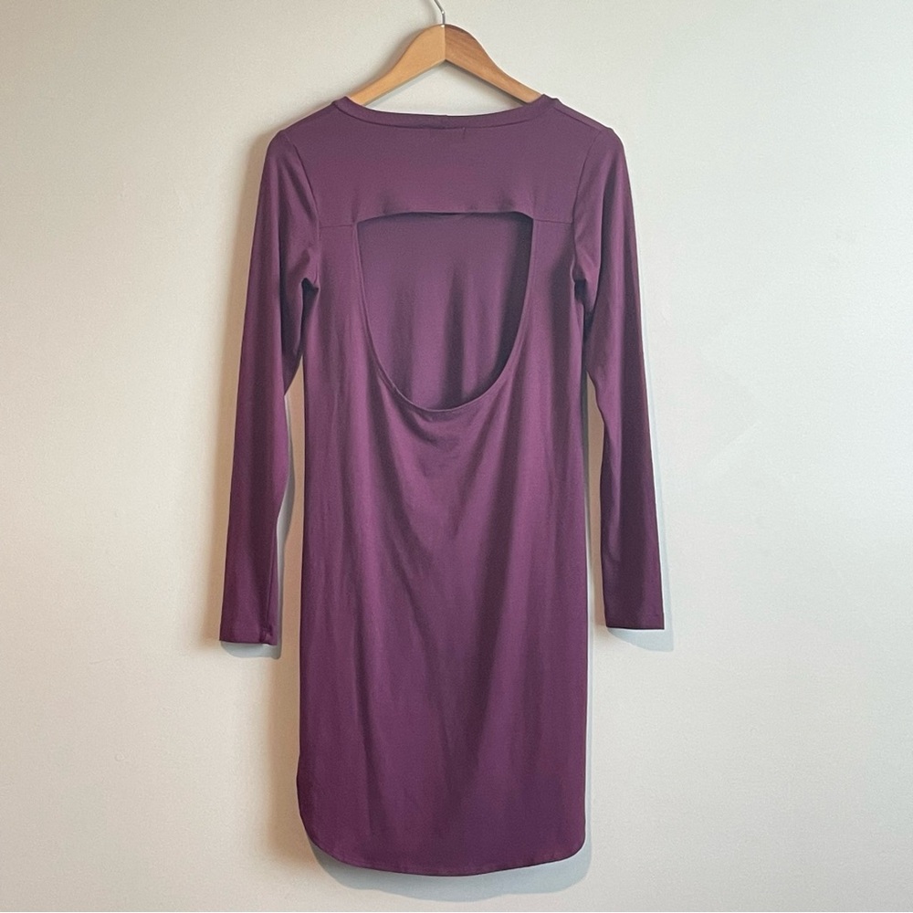LNA Midi Dress Burgundy Open Back Sz XS
